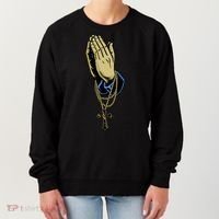 Hand With Rosary Praying Cross Women's Sweatshirt thumb 0