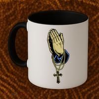 Hand With Rosary Praying Cross Coffee Mug thumb 2