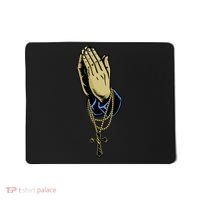 Hand With Rosary Praying Cross Mousepad thumb 0