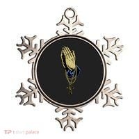 Hand With Rosary Praying Cross Ornament thumb 0