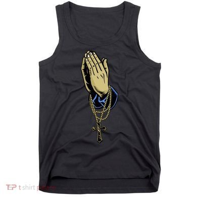 Hand With Rosary Praying Cross Tank Top
