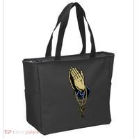 Hand With Rosary Praying Cross Tote Bag thumb 2