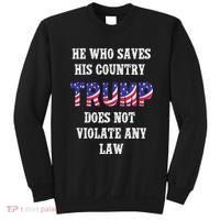 He Who Saves His Country Does Not Violate Any Law Sweatshirt thumb 0