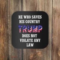 He Who Saves His Country Does Not Violate Any Law Coaster thumb 0