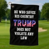 He Who Saves His Country Does Not Violate Any Law Golf Towel thumb 1
