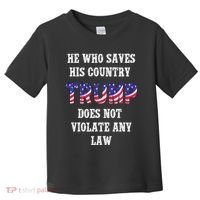 He Who Saves His Country Does Not Violate Any Law Toddler T-Shirt thumb 0