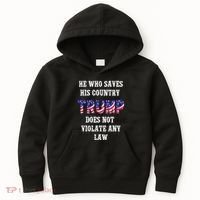 He Who Saves His Country Does Not Violate Any Law Kids Hoodie thumb 0