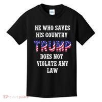 He Who Saves His Country Does Not Violate Any Law Kids T-Shirt thumb 0