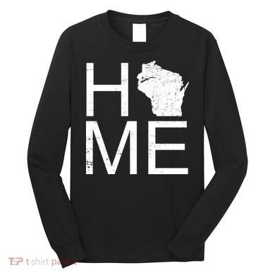 Home Wisconsin State Pride Vintage Long Sleeve Shirt