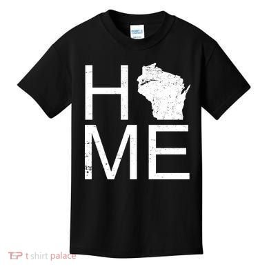 Home Wisconsin State Pride Vintage Kids T-Shirt