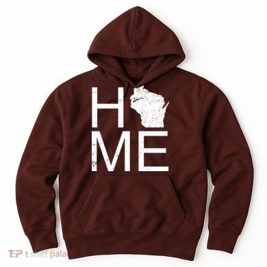 Home Wisconsin State Pride Vintage Hoodie