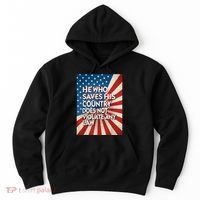 He Who Saves His Country Does Not Violate Any Law Hoodie thumb 0