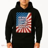 He Who Saves His Country Does Not Violate Any Law Hoodie thumb 2