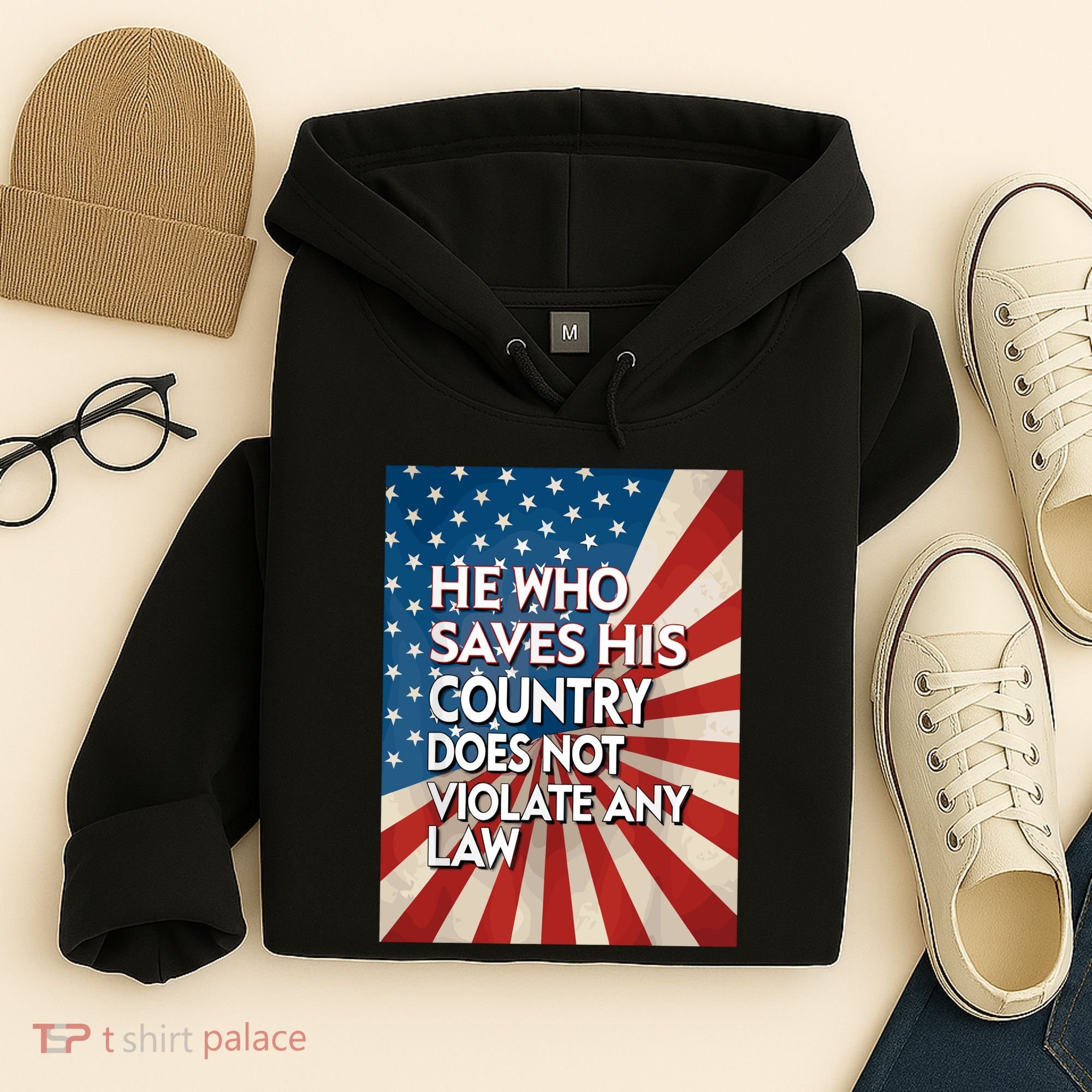 He Who Saves His Country Does Not Violate Any Law Hoodie