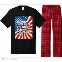 He Who Saves His Country Does Not Violate Any Law Pajama Set thumb 0