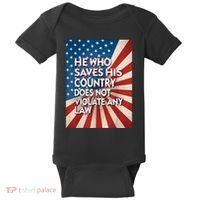He Who Saves His Country Does Not Violate Any Law Baby Bodysuit thumb 0