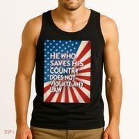He Who Saves His Country Does Not Violate Any Law Tank Top thumb 3