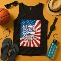 He Who Saves His Country Does Not Violate Any Law Tank Top thumb 4