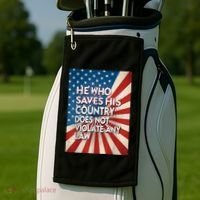 He Who Saves His Country Does Not Violate Any Law Golf Towel thumb 2