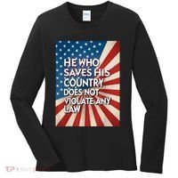 He Who Saves His Country Does Not Violate Any Law Women's Long Sleeve Shirt thumb 0