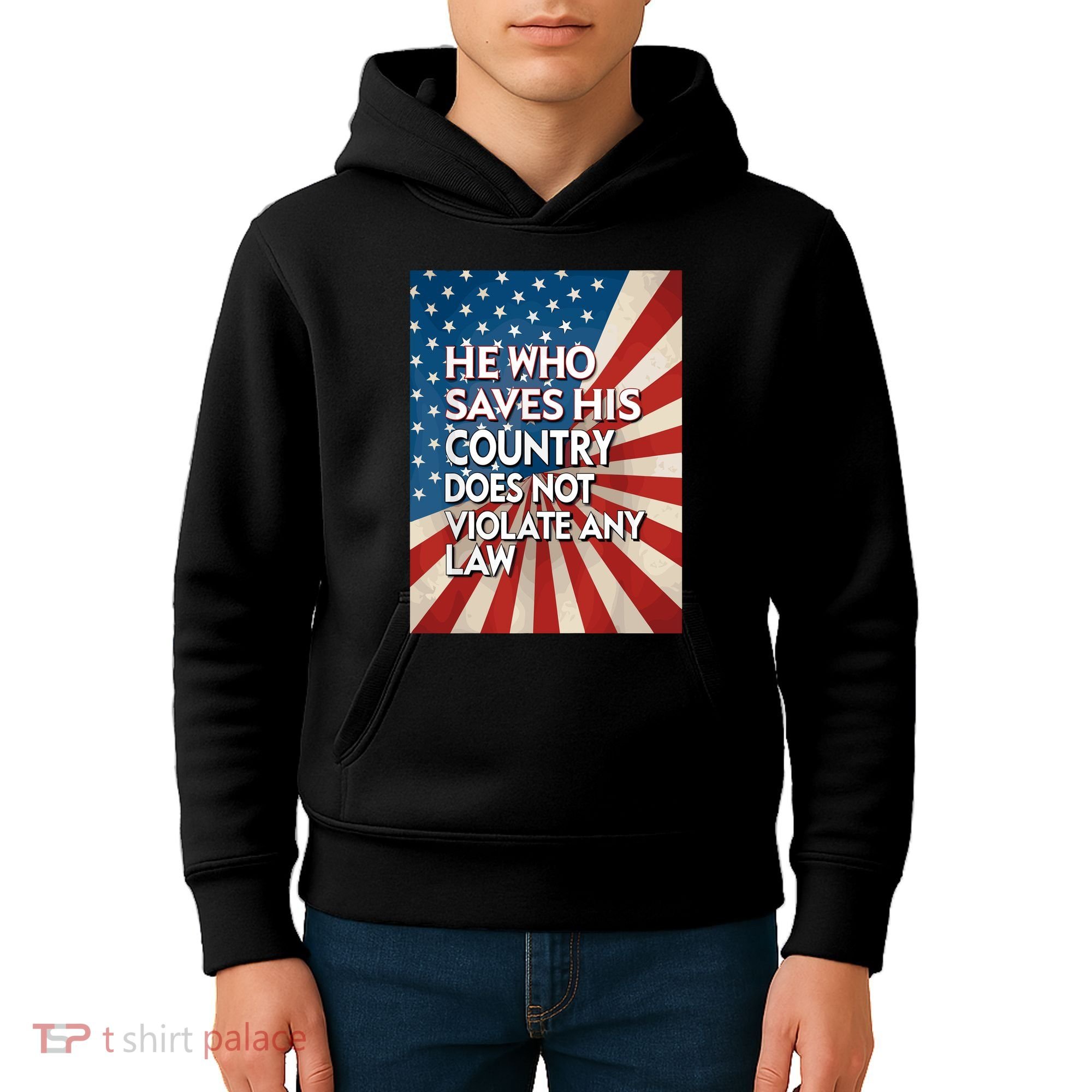He Who Saves His Country Does Not Violate Any Law Kids Hoodie