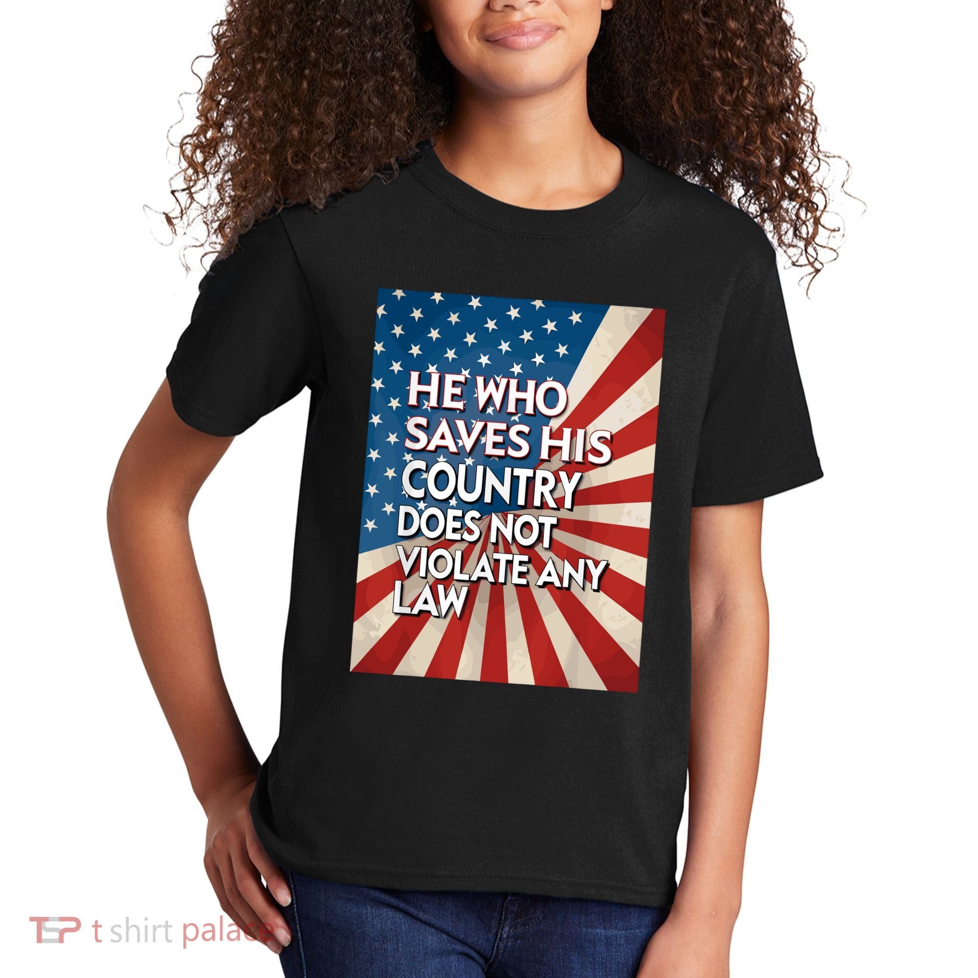 He Who Saves His Country Does Not Violate Any Law Kids T-Shirt