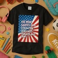 He Who Saves His Country Does Not Violate Any Law Kids T-Shirt thumb 3