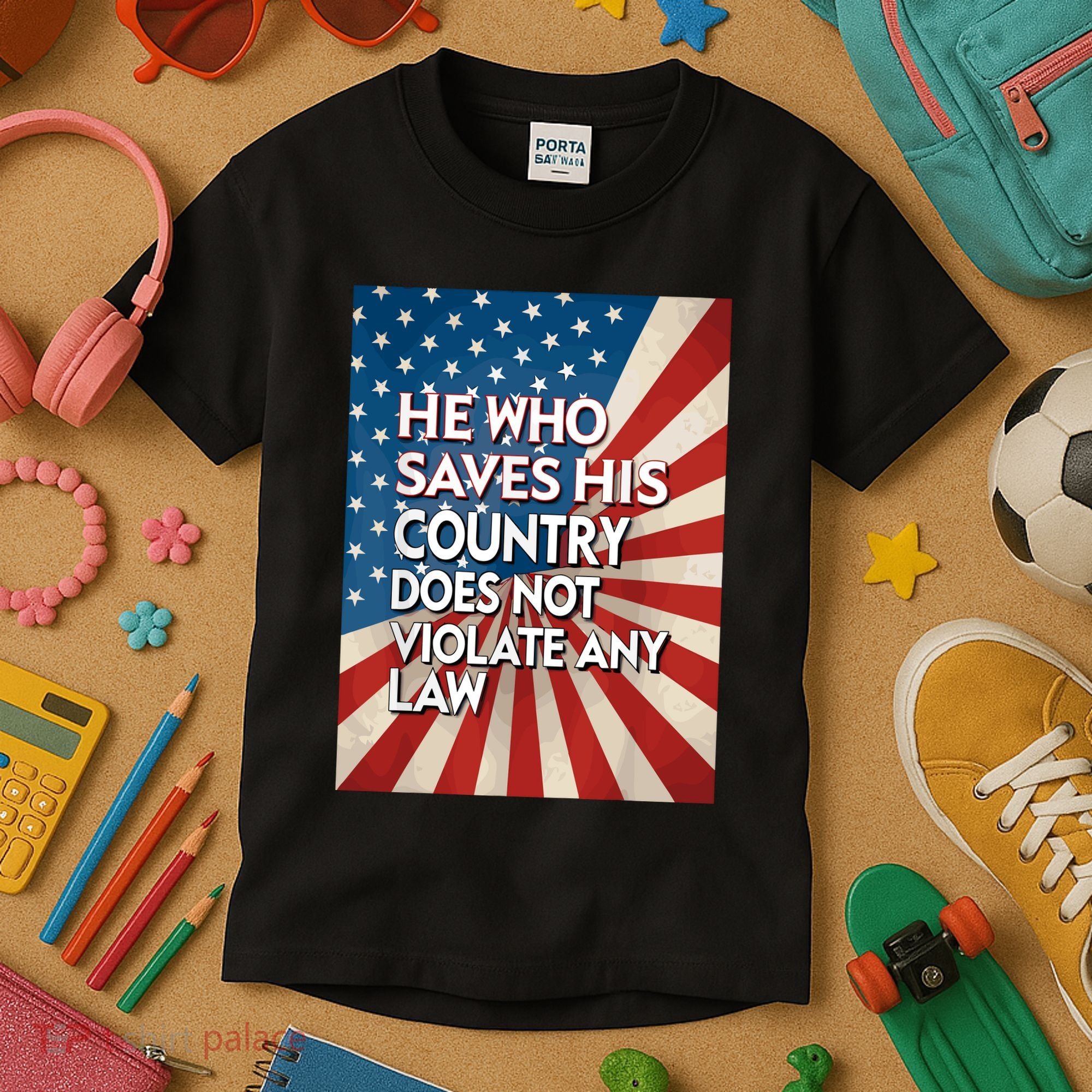 He Who Saves His Country Does Not Violate Any Law Kids T-Shirt