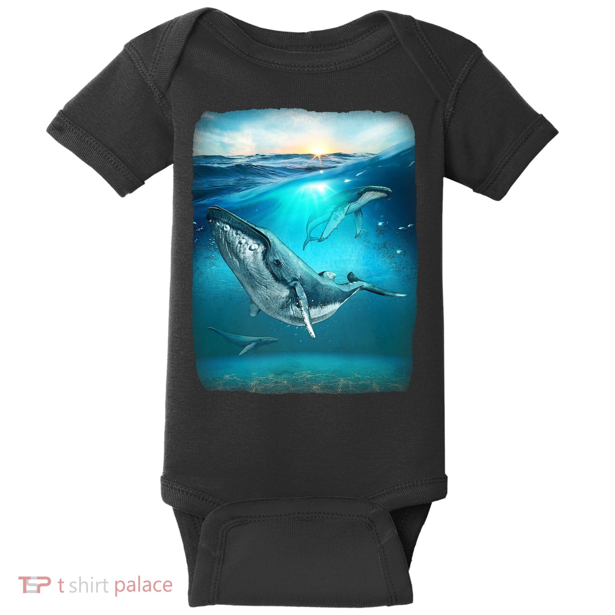 Humpback Whale Sea Ocean Baby Bodysuit