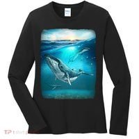Humpback Whale Sea Ocean Women's Long Sleeve Shirt thumb 0