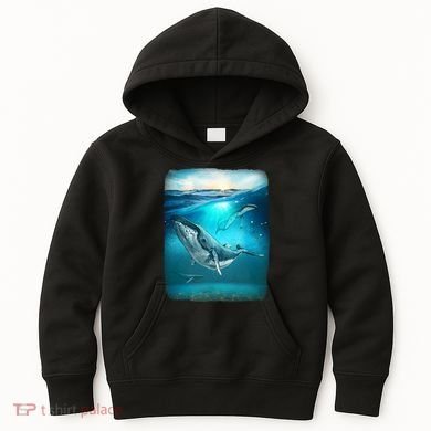 Humpback Whale Sea Ocean Kids Hoodie