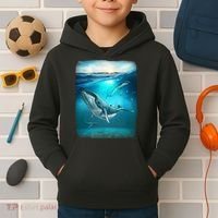 Humpback Whale Sea Ocean Kids Hoodie thumb 2
