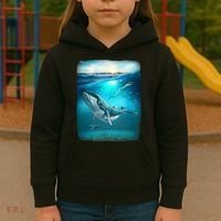 Humpback Whale Sea Ocean Kids Hoodie thumb 3