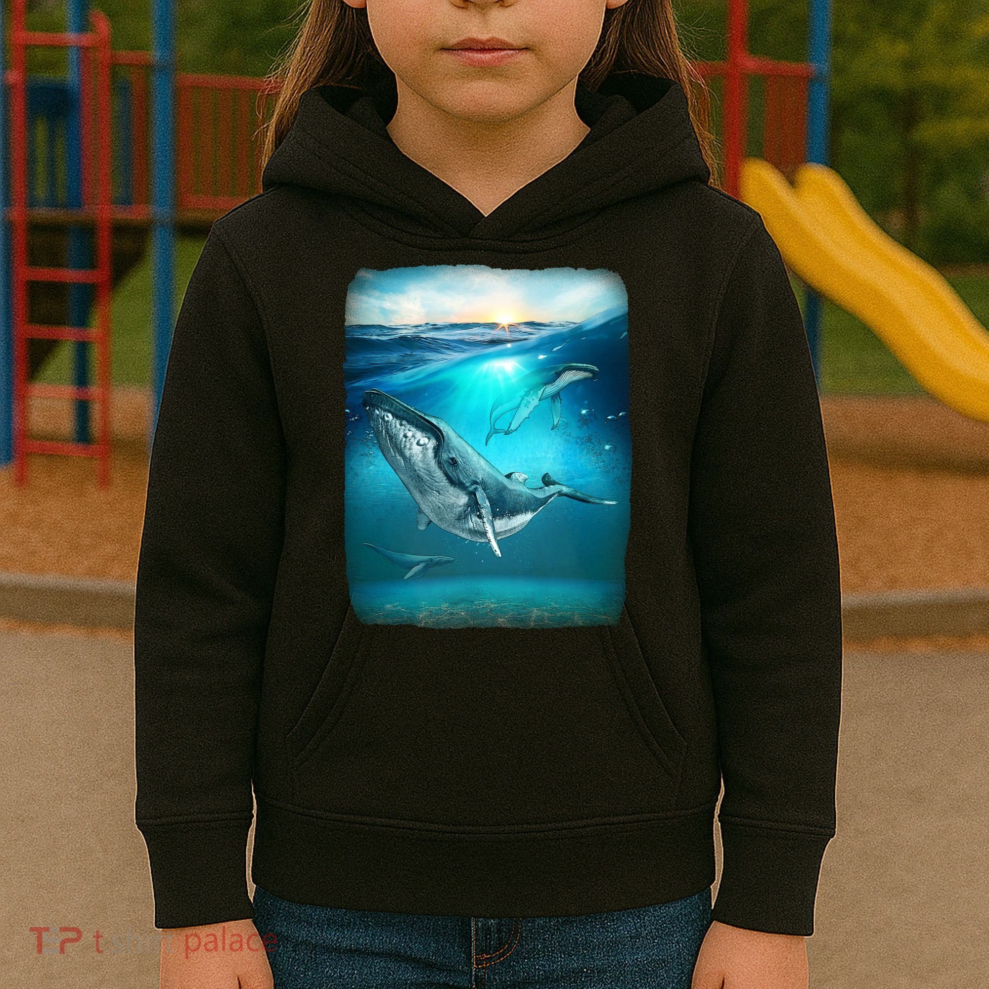Humpback Whale Sea Ocean Kids Hoodie