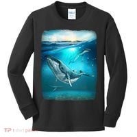 Humpback Whale Sea Ocean Kids Long Sleeve Shirt thumb 0