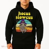Halloween Witch Sloth Retro Animal Print Adorable and Magical Hoodie thumb 2