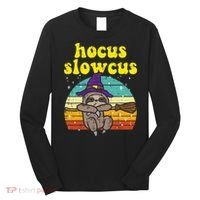 Halloween Witch Sloth Retro Animal Print Adorable and Magical Long Sleeve Shirt thumb 0