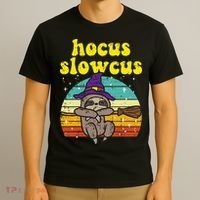 Halloween Witch Sloth Retro Animal Print Adorable and Magical T-Shirt thumb 3
