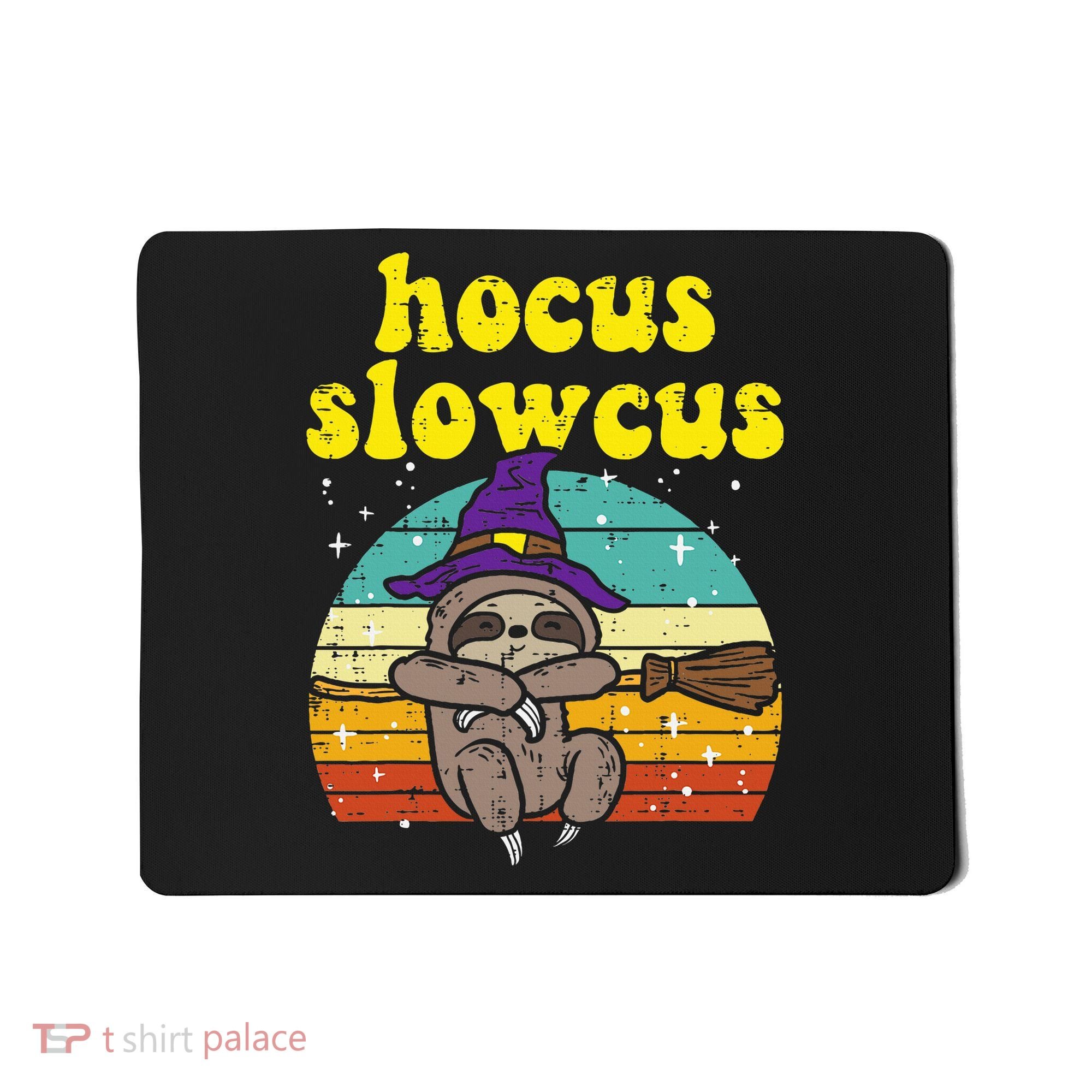 Halloween Witch Sloth Retro Animal Print Adorable and Magical Mousepad