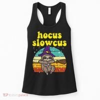 Halloween Witch Sloth Retro Animal Print Adorable and Magical Women's Tank Top thumb 0