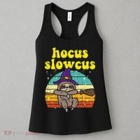 Halloween Witch Sloth Retro Animal Print Adorable and Magical Women's Tank Top thumb 3