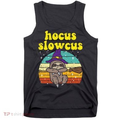 Halloween Witch Sloth Retro Animal Print Adorable and Magical Tank Top