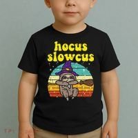 Halloween Witch Sloth Retro Animal Print Adorable and Magical Toddler T-Shirt thumb 2
