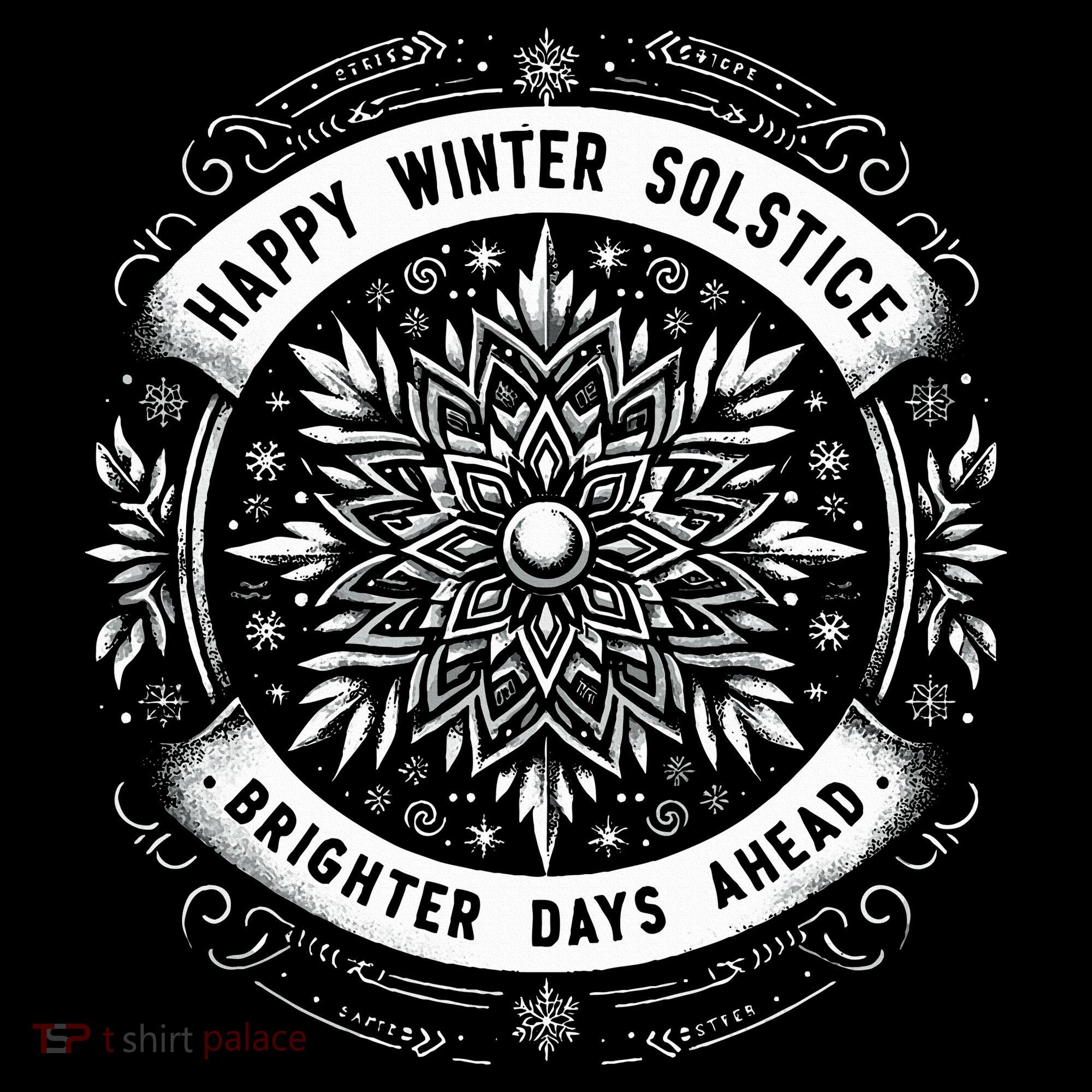 Happy Winter Solstice Brighter Snowflake Days Ahead Women's Hoodie