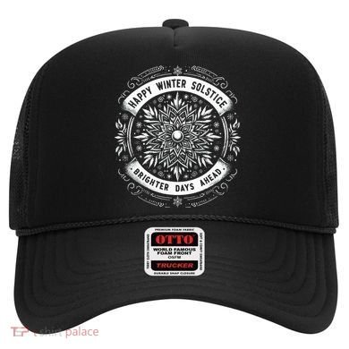 Happy Winter Solstice Brighter Snowflake Days Ahead Hat