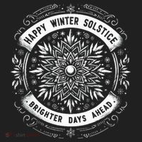 Happy Winter Solstice Brighter Snowflake Days Ahead Hat thumb 2