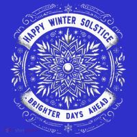 Happy Winter Solstice Brighter Snowflake Days Ahead Coaster thumb 2