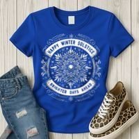 Happy Winter Solstice Brighter Snowflake Days Ahead Women's T-Shirt thumb 3