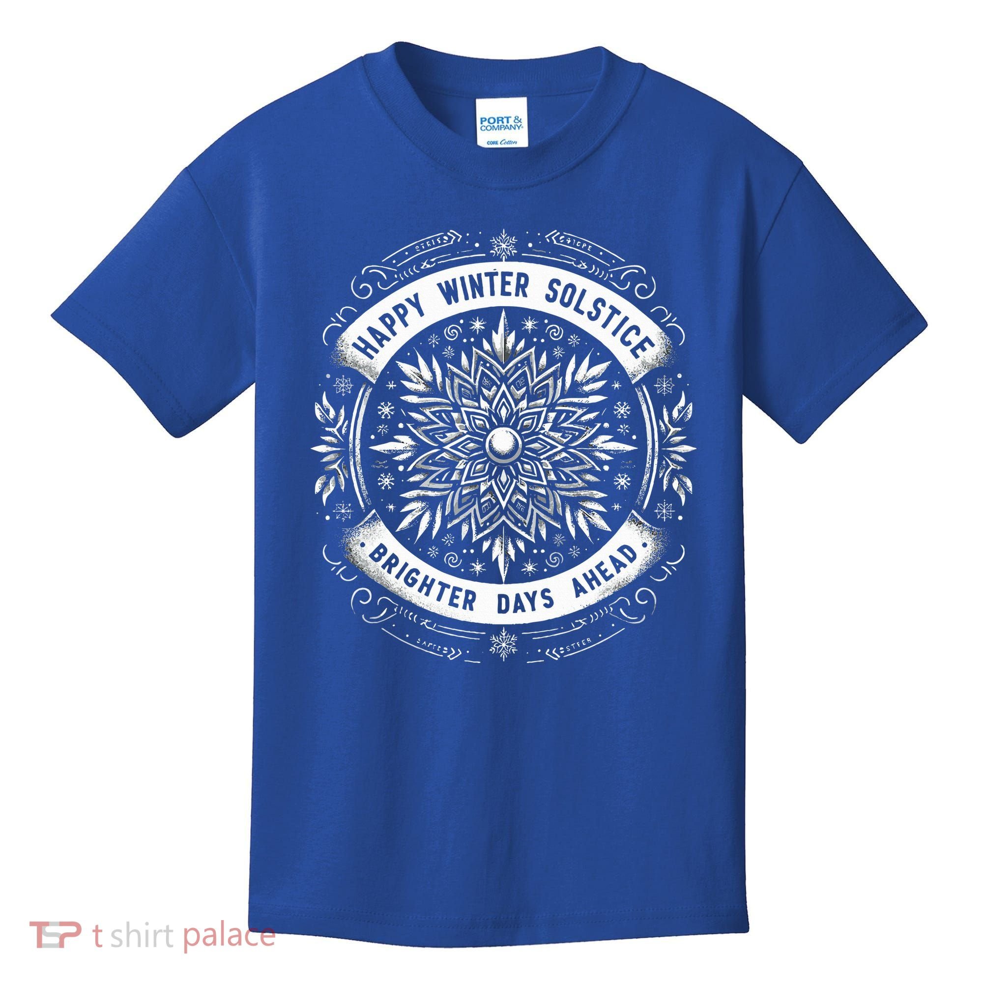 Happy Winter Solstice Brighter Snowflake Days Ahead Kids T-Shirt