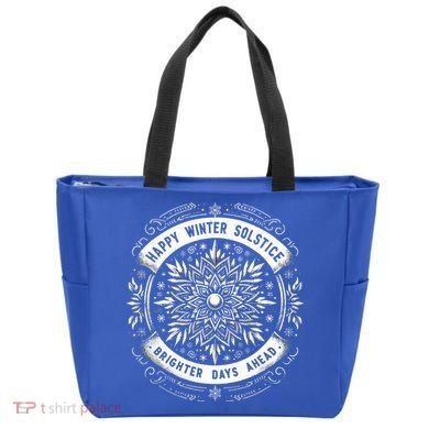 Happy Winter Solstice Brighter Snowflake Days Ahead Tote Bag